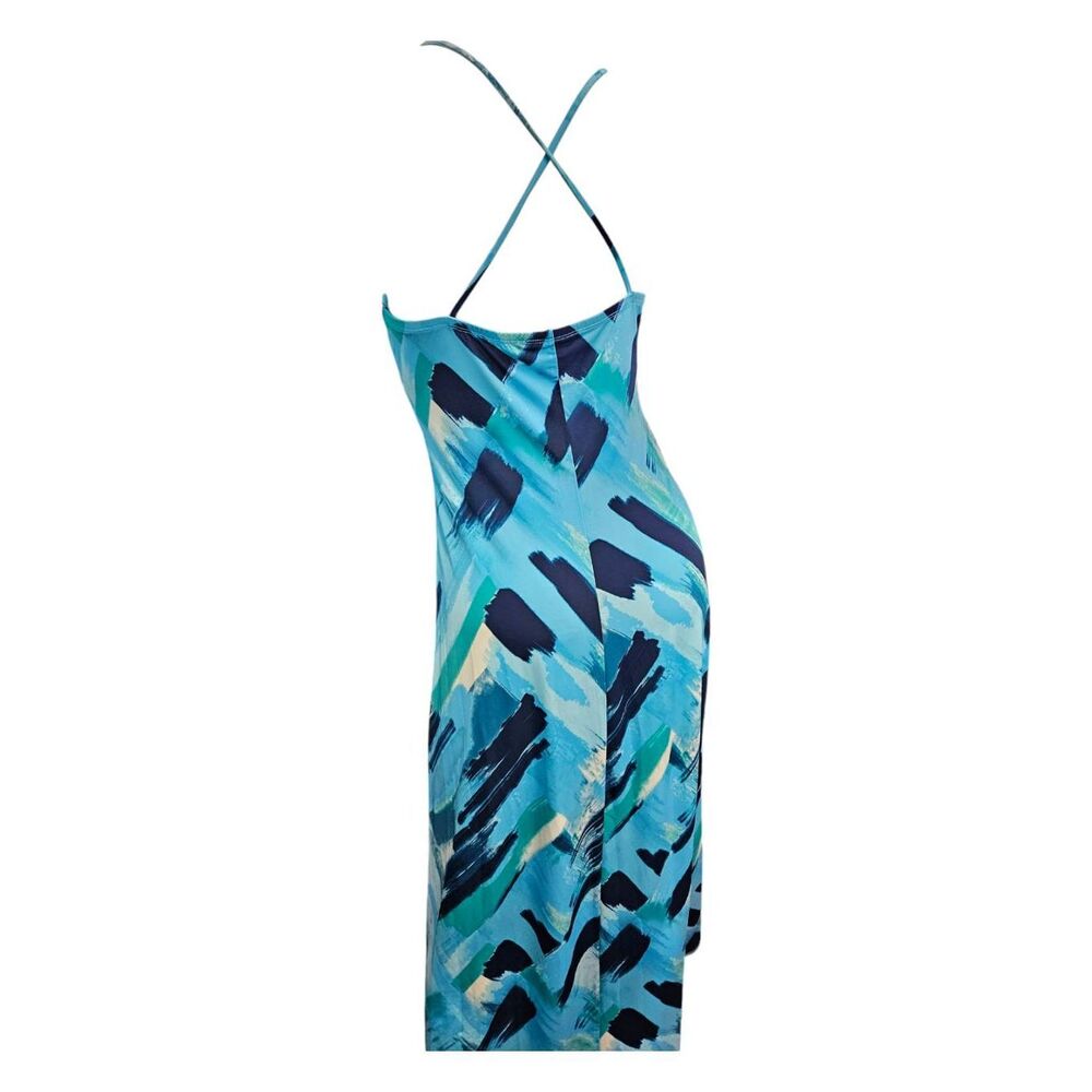 City Triangles Blue Halter Maxi Dress Size 6 - Picture 5 of 8